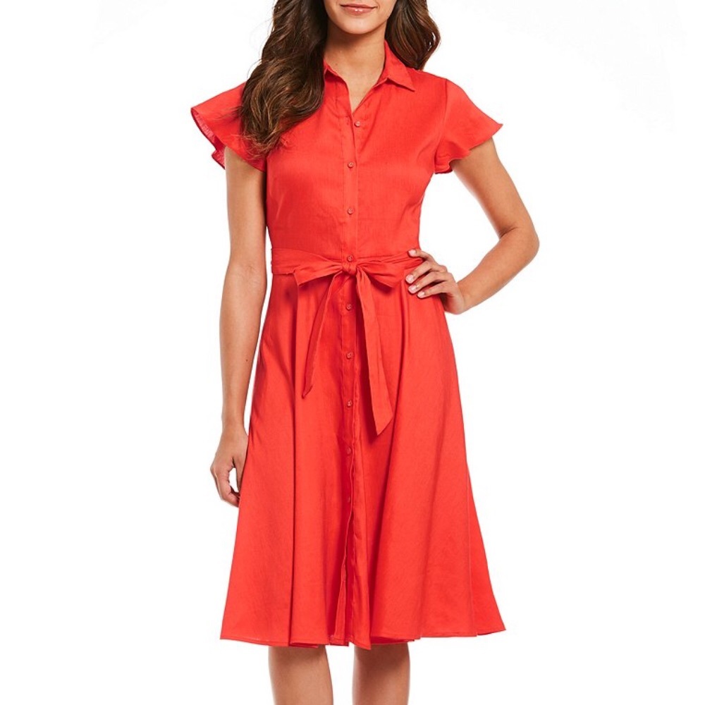 Antonio Melani, Serena Linen Tie Waist Dress.